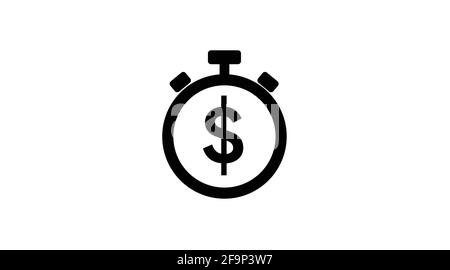 Vector Isolated Illustration of a Clock. Rounded Time Icon, Chronometer Icon Stock Vector