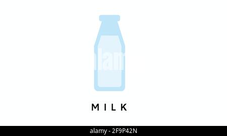 Milk Bottle Icon. Vector isolated illustration of a milk bottle Stock Vector