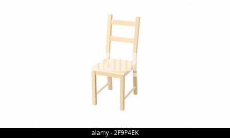 Chair Illustration. Vector isolated illustration of a classic wooden chair Stock Vector