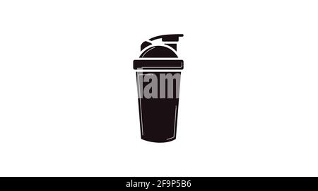 Vector Isolated Illustration of a Potein Shaker. Protein Shaker Icon Stock Vector