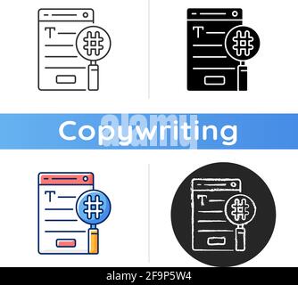 SEO copywriting icon Stock Vector