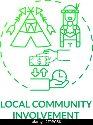 Local community involvement concept icon Stock Vector Image & Art - Alamy