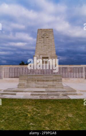 Gallipoli (Gelibolu), Turkey - March 2, 2021 - cemetery of British Empire and Anzac soldiers from the 1915 World War One Gallipoli Campaign Stock Photo