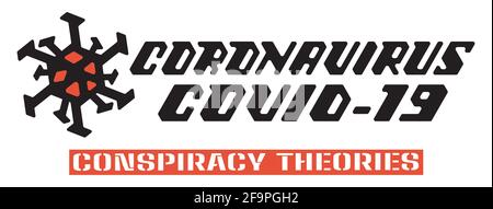 Coronavirus hand lettering. Covid-19 hand drawn. Vector print illustration. Vector illustration Stock Vector