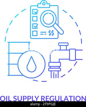 Oil supply regulation concept icon Stock Vector