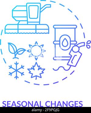 Seasonal changes concept icon Stock Vector