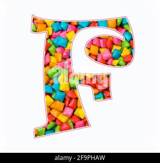 Alphabet Letter A Mini Colored Gum Stock Photo Alamy