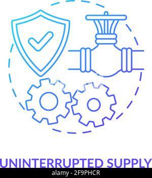 Uninterrupted supply concept icon Stock Vector