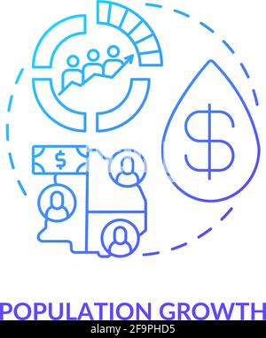 Population growth concept icon Stock Vector