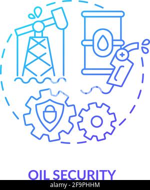 Oil security concept icon Stock Vector