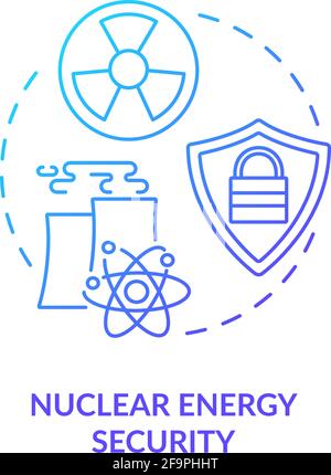 Nuclear energy security concept icon Stock Vector