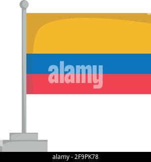 National flag of Colombia Vector Illustration Stock Vector