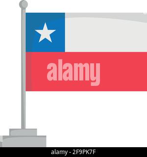 National flag of Chile Vector Illustration Stock Vector
