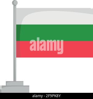 National flag of Bulgaria Vector Illustration Stock Vector