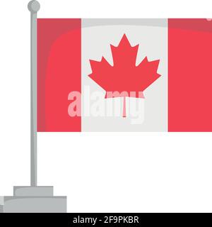 National flag of Canada Vector Illustration Stock Vector