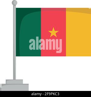 National flag of Cameroon Vector Illustration Stock Vector