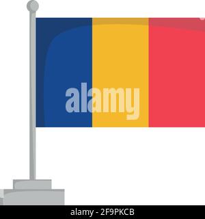 National flag of Chad Vector Illustration Stock Vector