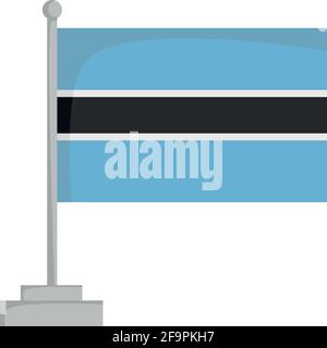 National flag of Botswana Vector Illustration Stock Vector