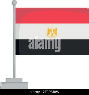 National flag of Egypt Vector Illustration Stock Vector