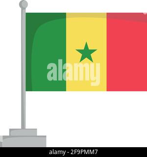 National flag of Senegal Vector Illustration Stock Vector