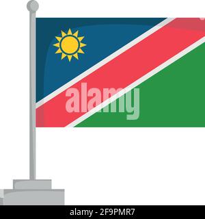 National flag of Namibia Vector Illustration Stock Vector