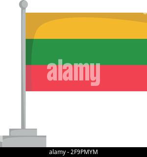 National flag of Lithuania Vector Illustration Stock Vector