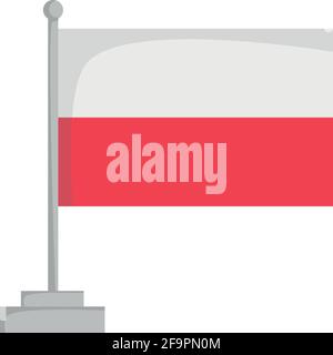 National flag of Poland Vector Illustration Stock Vector
