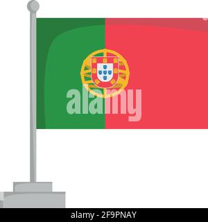 National flag of Portugal Vector Illustration Stock Vector