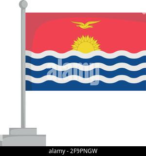 National flag of Kiribati Vector Illustration Stock Vector
