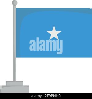 National flag of Somalia Vector Illustration Stock Vector
