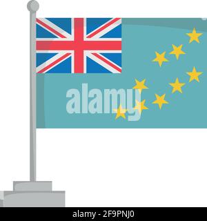 National flag of Tuvalu Vector Illustration Stock Vector