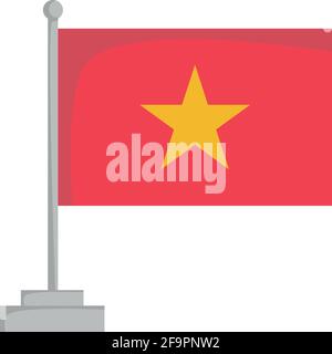 National flag of Vietnam Vector Illustration Stock Vector