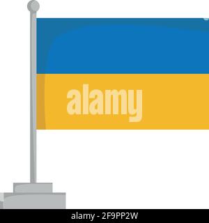 National flag of Ukraine Vector Illustration Stock Vector