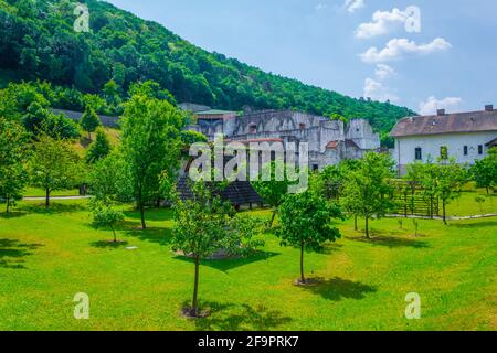 Garden of the royal palace in Visegrad, Hungary Stock Photo