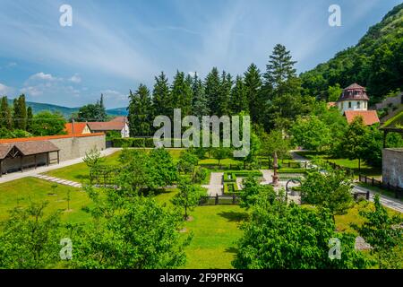 Garden of the royal palace in Visegrad, Hungary Stock Photo