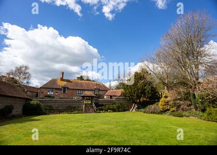 Bexhill, April 6th 2021: Manor Gardens in Bexhill Old Town Stock Photo