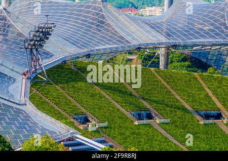 The olympic stadium in munich in Germany Stock Photo