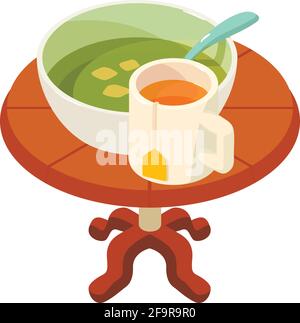 Homemade food icon. Isometric illustration of homemade food vector icon for web Stock Vector