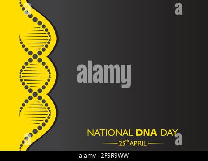 National DNA Day. April 25. Holiday concept. Template for background ...