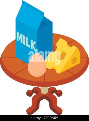 Healthy nutrition icon. Isometric illustration of healthy nutrition vector icon for web Stock Vector