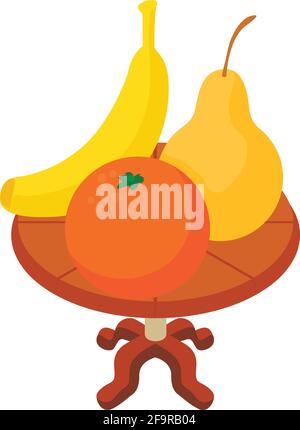 Fruit icon. Isometric illustration of fruit vector icon for web Stock Vector