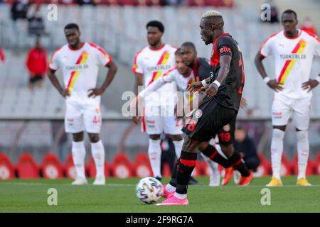 Istanbul Turkey April 20 Alassane Ndao Of Fatih Karagumruk During The Super Lig Match Between Fatih Karagumruk And Goztepe At Ataturk Olimpiyat St Stock Photo Alamy