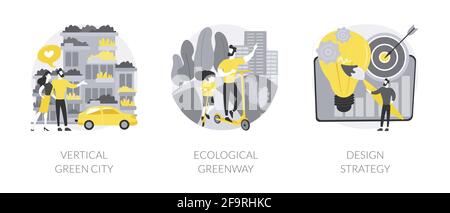 Environmental urban solutions abstract concept vector illustrations. Stock Vector