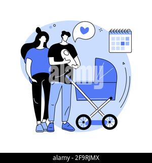 Parental leave abstract concept vector illustration. Stock Vector