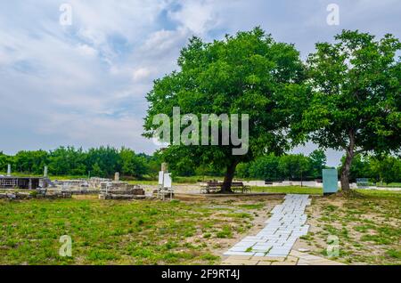 view of the ruins of the first bulgarian capital veliki preslav situated near shumen. Stock Photo