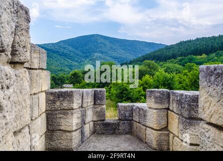 view of the ruins of the first bulgarian capital veliki preslav situated near shumen. Stock Photo