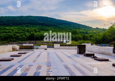 view of the ruins of the first bulgarian capital veliki preslav situated near shumen. Stock Photo