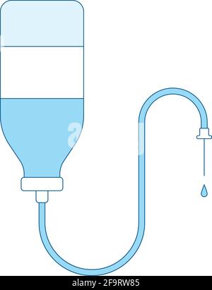 Medical drop counter vector icon isolated on white. Drop counter flat illustration. Medical healthcare concept Stock Vector