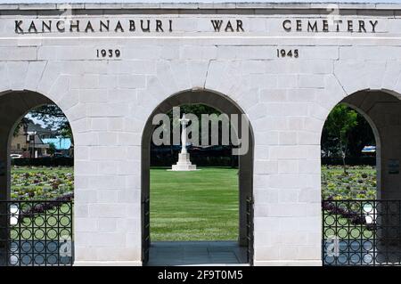 kanchanaburi war cemetery entrance Stock Photo