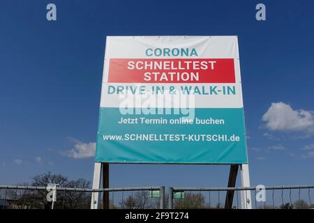 Corona testing station in Berlin Stock Photo